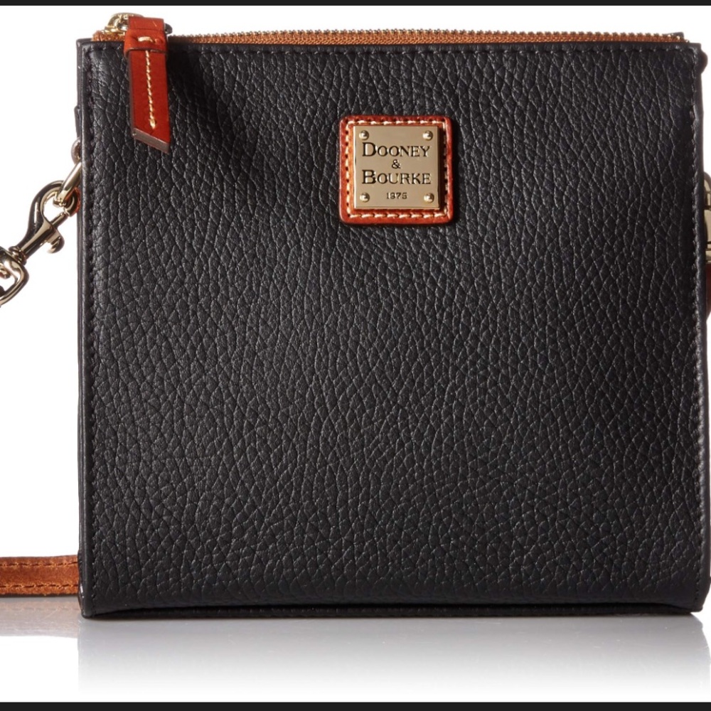 Dooney & Bourke Black Pebble Grain North South Janine Crossbody